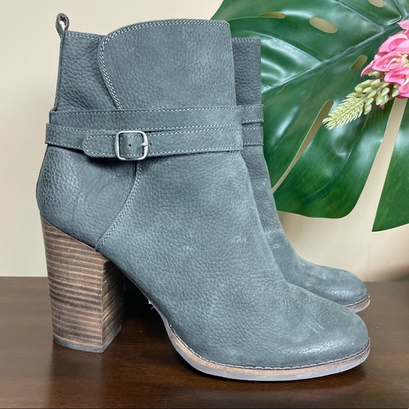 Lucky Brand Latonya stacked heel boots in storm gray Sz 9M - Picture 11 of 12